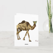 Shabby Chic Camel Personalisiert Notecard (Rückseite)