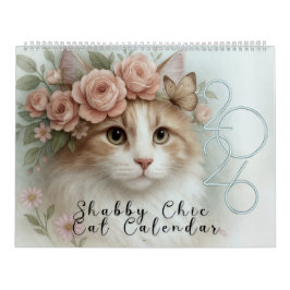 Shabby Chic Cat Calendar 2026 Kalender