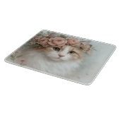 Shabby Chic Cat Cutting Board Schneidebrett (Ecke)