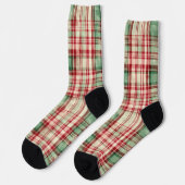 Shabby Chic Christmas Tartan Socken (Linkes Detail)