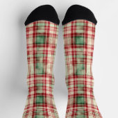 Shabby Chic Christmas Tartan Socken (Oben)