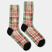 Shabby Chic Christmas Tartan Socken (Rechts)