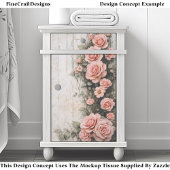 Shabby Chic Climbing Pink Roses FD8R Decoupage Seidenpapier