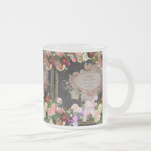 Shabby chic collage, French chic,country rustic,fl Mattglastasse (Rechts)