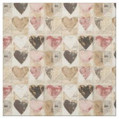 Shabby Chic Collage Hearts Stoff (Muster)