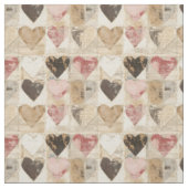 Shabby Chic Collage-Herzen Stoff (Muster)