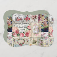 Shabby Chic-Collage, Land viktorianisch, Decopage,