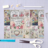 Shabby Chic-Collage, Land viktorianisch, Decopage, Seidenpapier (Handwerk)