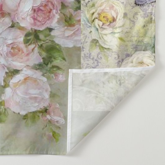 Shabby Chic-Collage, Land viktorianisch, Decopage, Wandteppich (Detail)