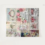 Shabby Chic-Collage, Land viktorianisch, Decopage, Wandteppich (Vorderseite (Horizontal))