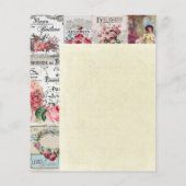 Shabby Chic-Collage, Land viktorianisch, Entkopplu Flyer (Hinten)