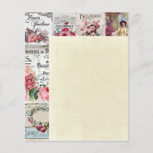 Shabby Chic-Collage, Land viktorianisch, Entkopplu Flyer (Hinten)