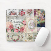 Shabby Chic-Collage, Land viktorianisch, Entkopplu Mousepad (Mit Mouse)