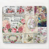 Shabby Chic-Collage, Land viktorianisch, Entkopplu Mousepad (Vorne)