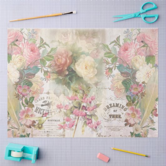 Shabby Chic Collage Series Design 5 Seidenpapier (Basteln)