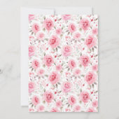 Shabby Chic Coquette Pink Liebe Shack Babydusche Einladung (Rückseite)