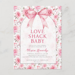 Shabby Chic Coquette Pink Liebe Shack Babydusche Postkarte
