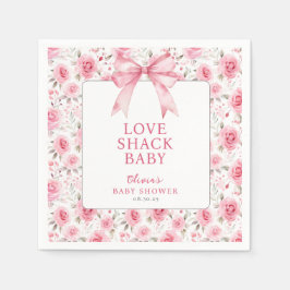 Shabby Chic Coquette Pink Liebe Shack Babydusche Serviette