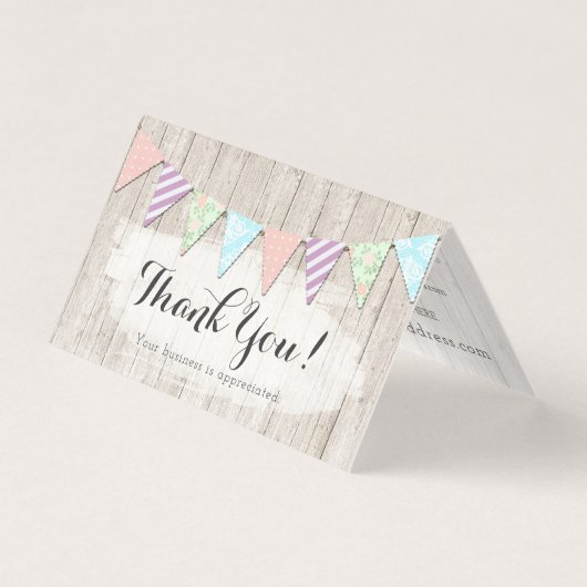 Shabby Chic Country Bunting Rustic Wood Vielen Dan (Vorderseite)