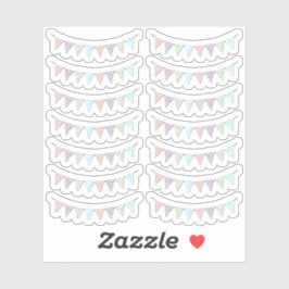 Shabby Chic Country Party Bunting Plane Aufkleber