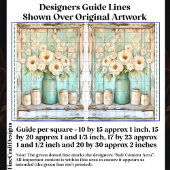 Shabby Chic Cream Peonies, Aqua Jug DV5B Decoupage Seidenpapier