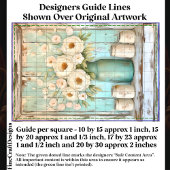 Shabby Chic Cream Peonies, Aqua Jug DV5R Decoupage Seidenpapier