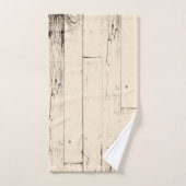 Shabby Chic Cream Wood Rustikaler Bauernhof Badhandtuch Set (Handtuch)
