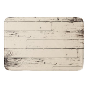 Shabby Chic Cream Yellow Wood Rustikales Bauernhau Badematte