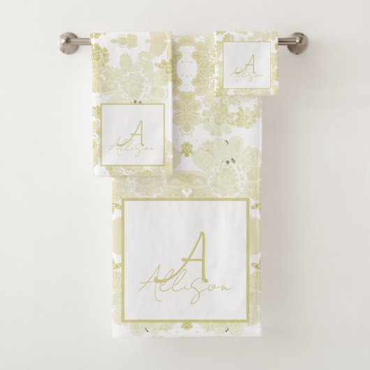 Shabby Chic-Creme Badhandtuch Set (Insitu)