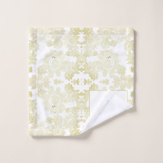 Shabby Chic-Creme Badhandtuch Set (Waschlappen)