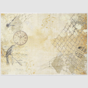 Shabby Chic Creme Series Design 2 Seidenpapier