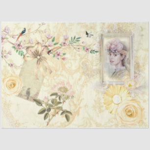 Shabby Chic Creme Series Design 5 Seidenpapier