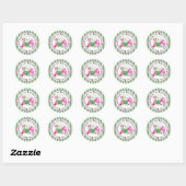 Shabby Chic Cupcake Backkleber Runder Aufkleber (Blatt)