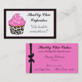 Shabby Chic Cupcake Business Cards Visitenkarte (Vorne/Hinten)