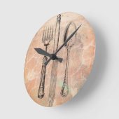Shabby chic cutlery runde wanduhr (Winkel)