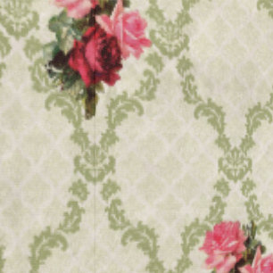 Shabby Chic Damask Antike Vintage Rose & Florals Tapete
