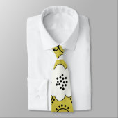 Shabby Chic Damast aus weißem bohfarbenem Blume Krawatte (Gebunden)