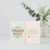 Shabby Chic danke Ihnen Karten (Stehend Vorderseite)