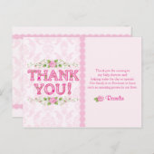Shabby Chic danke Ihnen Karten (Vorne/Hinten)