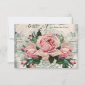 Shabby Chic, Decopage, viktorianisch, französisch Dankeskarte (Vorderseite)