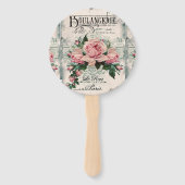 Shabby Chic, Decopage, viktorianisch, französisch Fächer (Rückseite)
