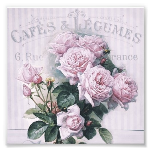 Shabby Chic, Decopage, viktorianisch, französisch  Fotodruck (Vorne)