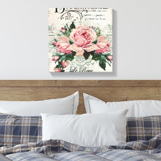 Shabby Chic, Decopage, viktorianisch, französisch Leinwanddruck (Insitu (Schlafzimmer))
