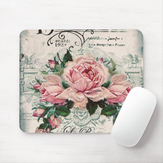 Shabby Chic, Decopage, viktorianisch, französisch Mousepad (Mit Mouse)