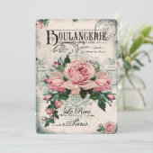 Shabby Chic, Decopage, viktorianisch, französisch  Save The Date (Stehend Vorderseite)