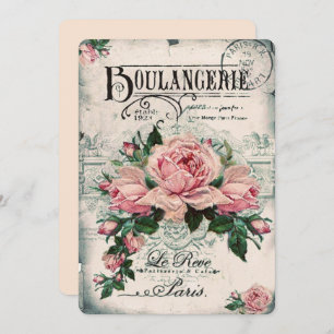 Shabby Chic, Decopage, viktorianisch, französisch  Save The Date