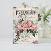 Shabby Chic, Decopage, viktorianisch, französisch  Save The Date (Stehend Vorderseite)
