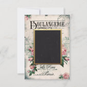 Shabby Chic, Decopage, viktorianisch, französisch  Save The Date (Rückseite)