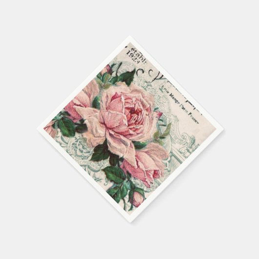 Shabby Chic, Decopage, viktorianisch, französisch  Serviette (Ecke)