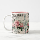 Shabby Chic, Decopage, viktorianisch, französisch Zweifarbige Tasse (Links)